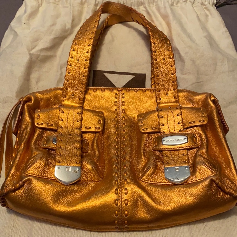Michael Kors purse in tangerine metallic RARE price firm